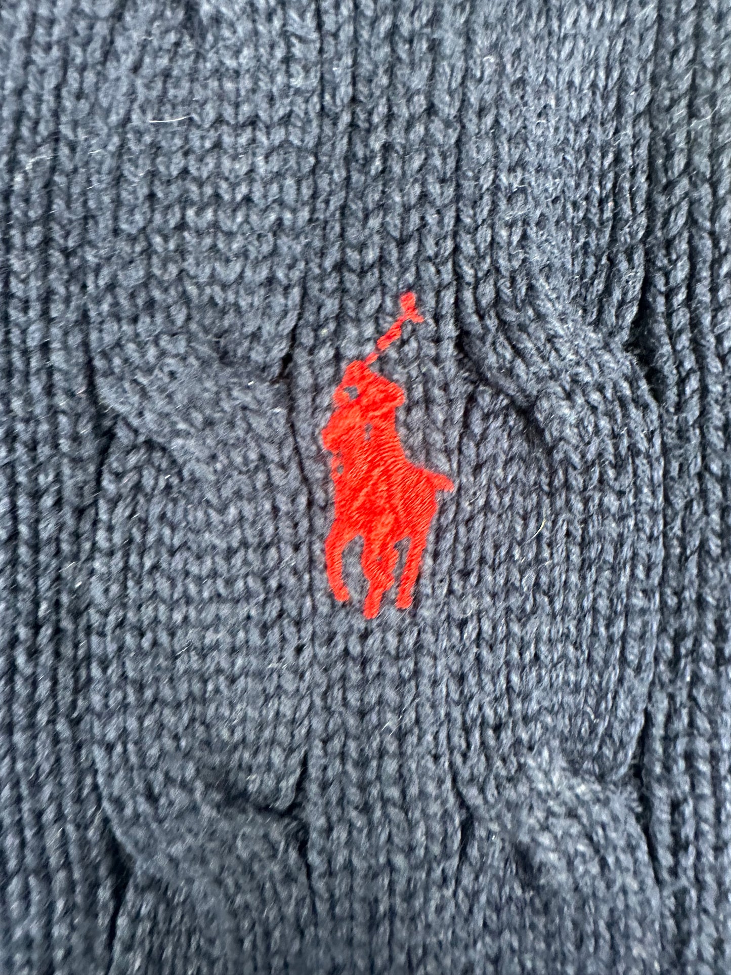 POLO Ralph Lauren Strick Pullunder Weste blau Kinder-Gr. M (140-146) Vintage