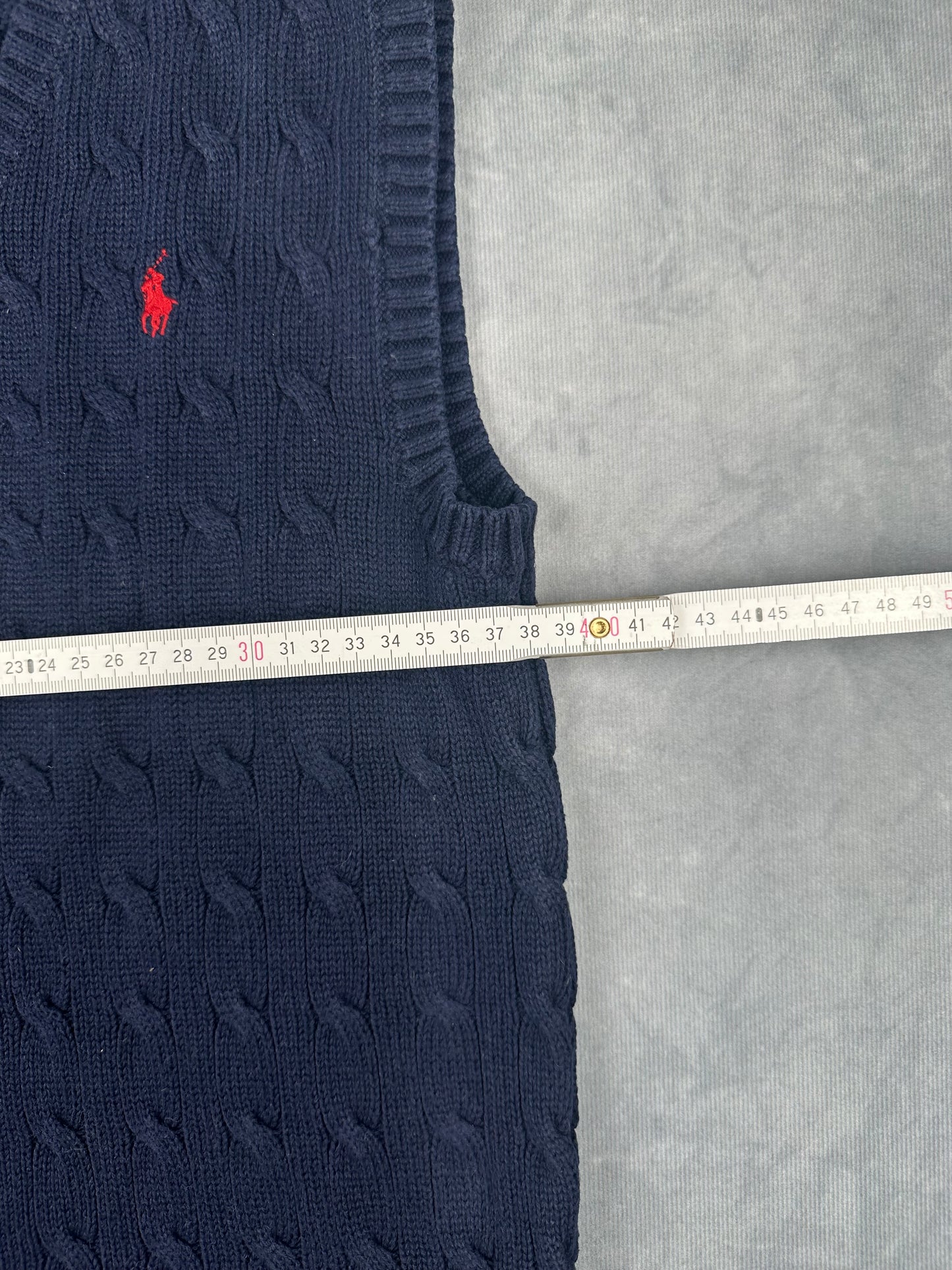 POLO Ralph Lauren Strick Pullunder Weste blau Kinder-Gr. M (140-146) Vintage