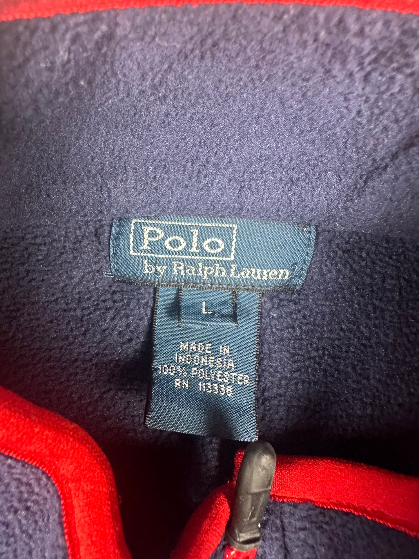 POLO Ralph Lauren Fleece-Weste Gr. L Herren Vintage Blau Reißverschluss
