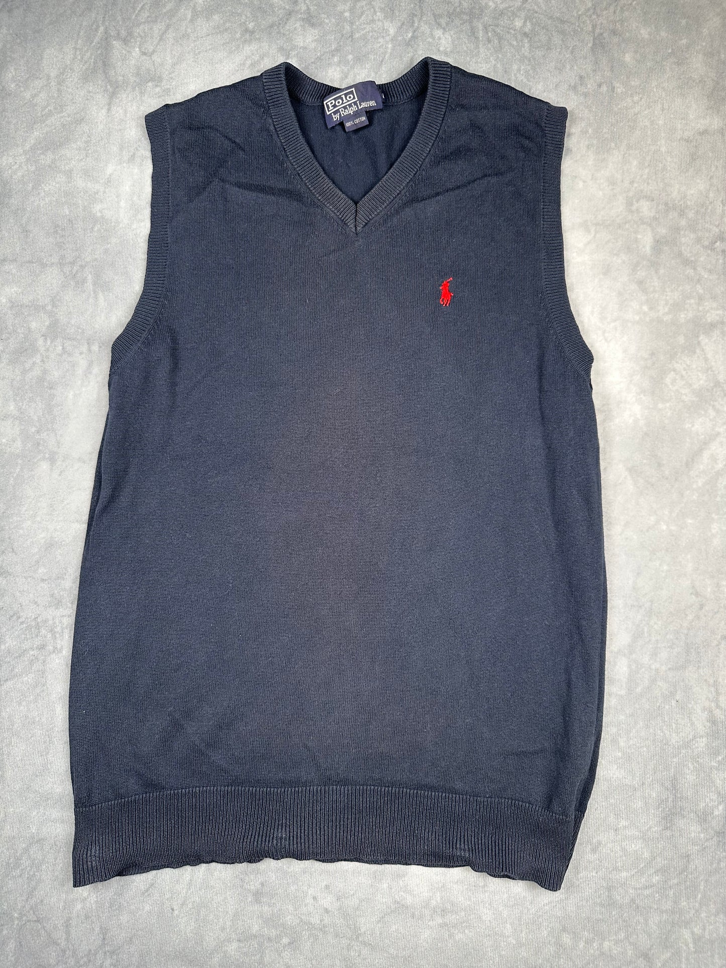 POLO Ralph Lauren Pullunder Weste blau Gr. L Vintage Y2K