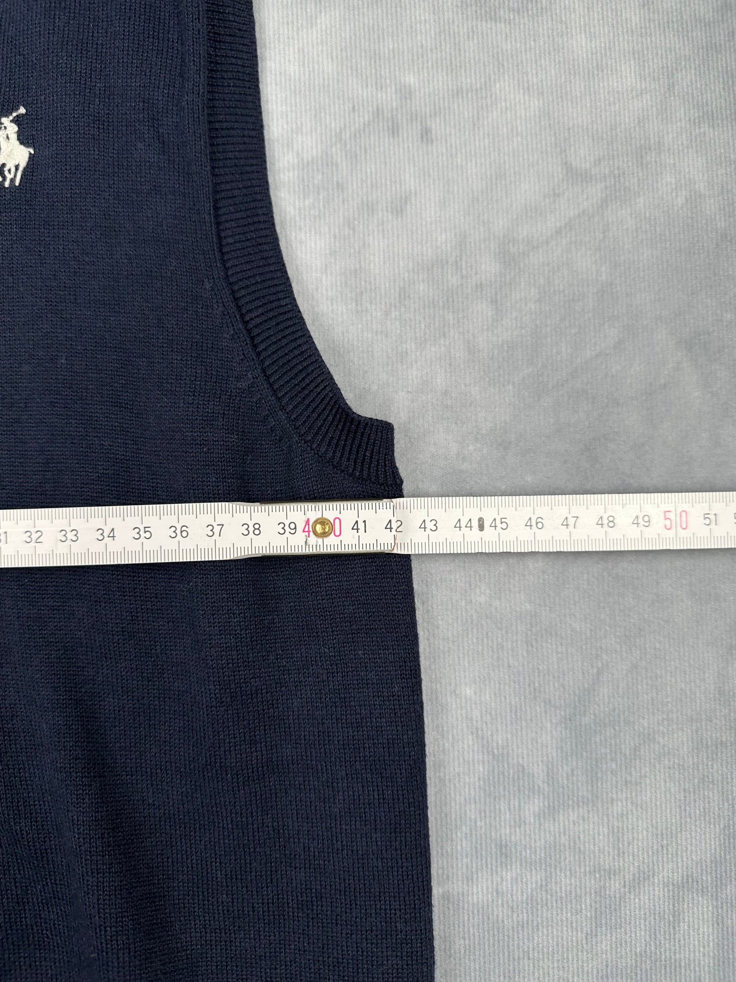 POLO Ralph Lauren Strick Pullunder Weste blau Kinder-Gr. L (152-158) Vintage