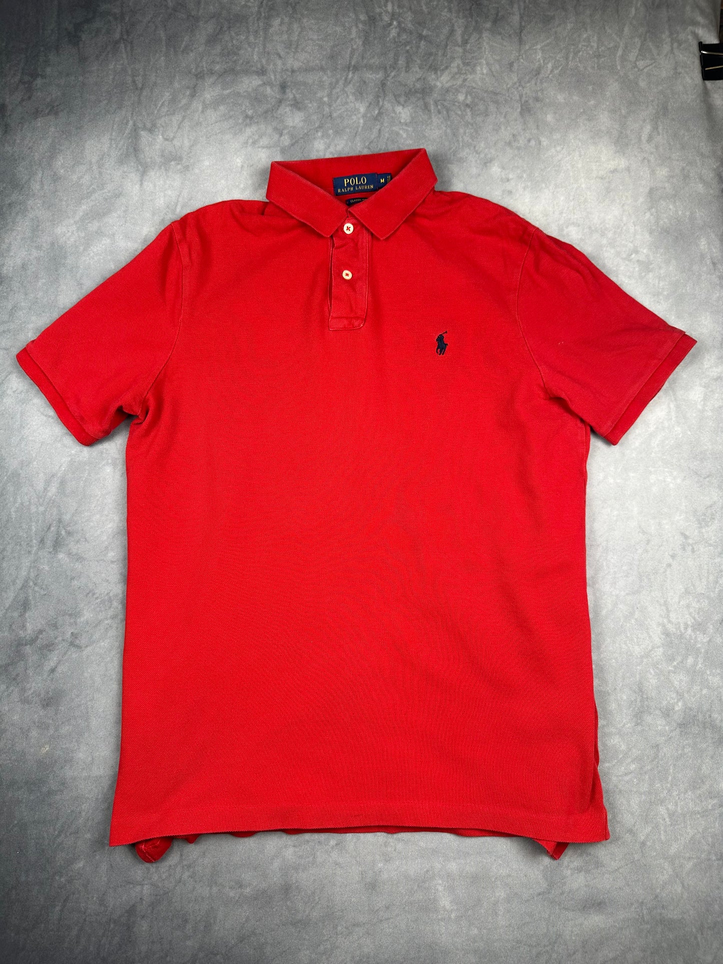 Polo Ralph Lauren Poloshirt T-Shirt Herren Gr. M Vintage Y2K Rot