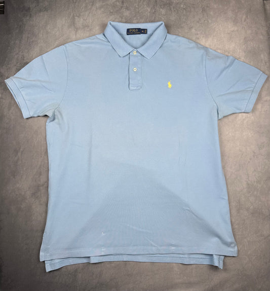 Polo Ralph Lauren Poloshirt T-Shirt Herren Gr. XL Vintage Y2K Hellblau