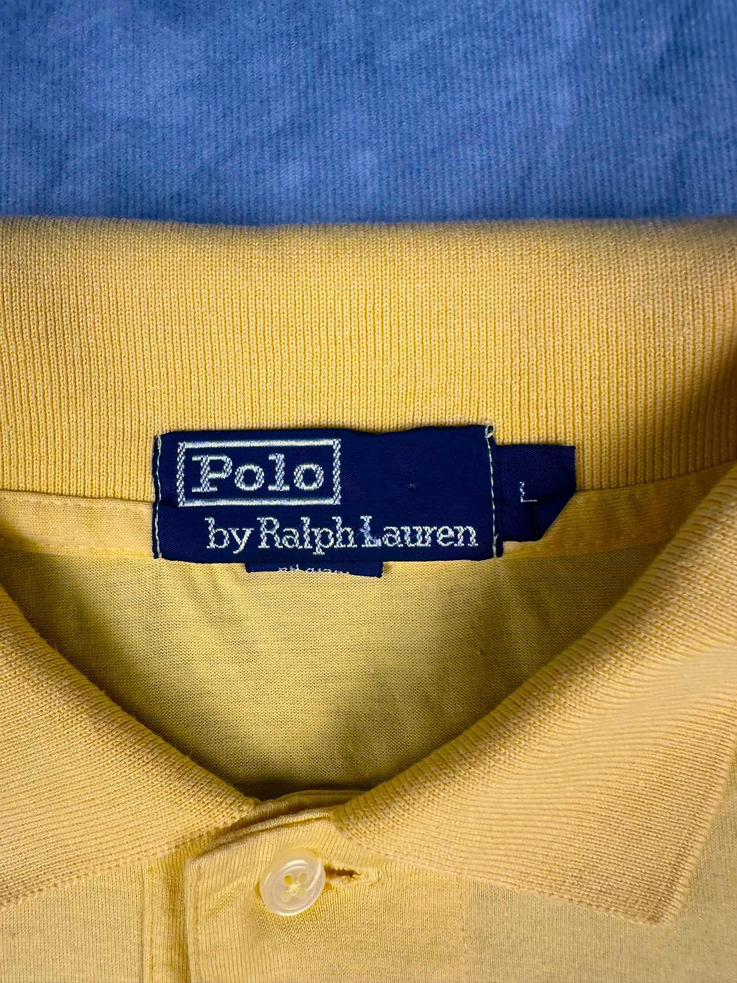 Polo Ralph Lauren Poloshirt T-Shirt Herren Gr. L Vintage Y2K Gelb