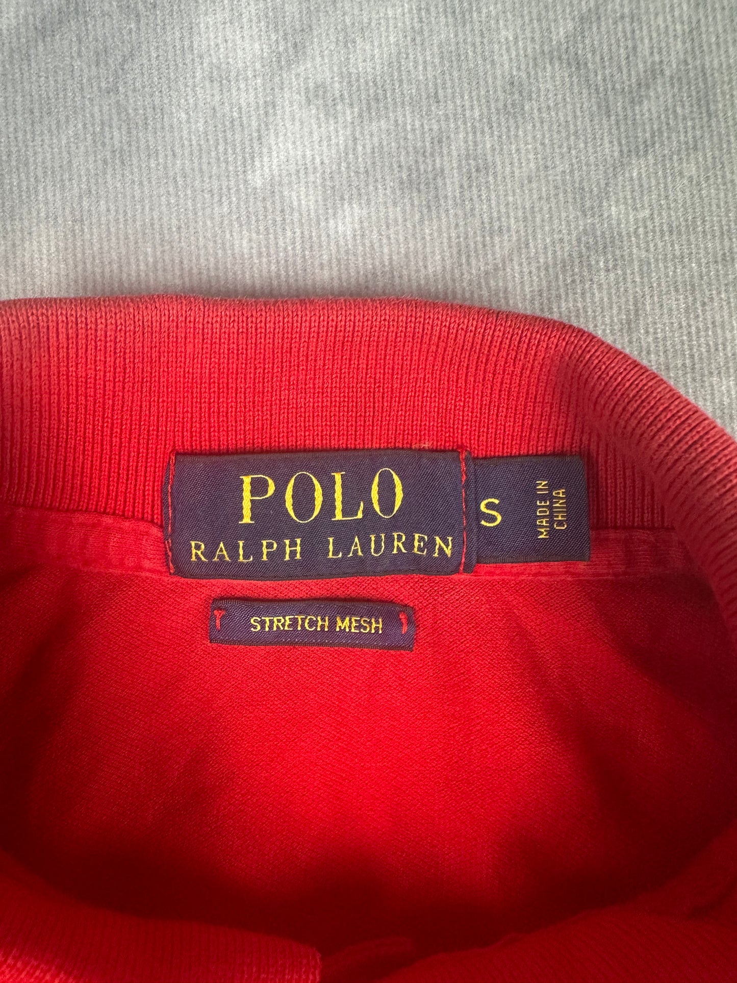 Polo Ralph Lauren Poloshirt T-Shirt Herren Gr. S Vintage Y2K rot