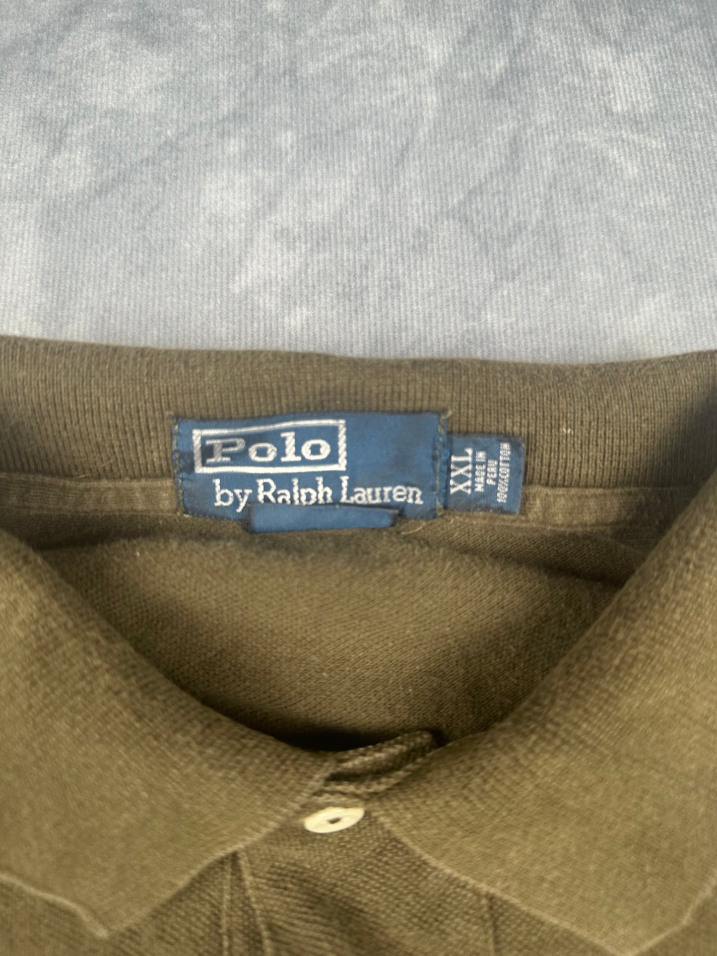 Polo Ralph Lauren Poloshirt T-Shirt Herren Gr. XXL Vintage Y2K braun