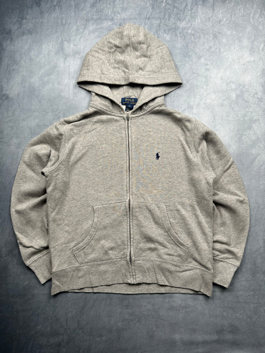Polo Ralph Lauren Sweatjacke Kinder Größe M Grau Kapuzenjacke Vintage Y2K Retro