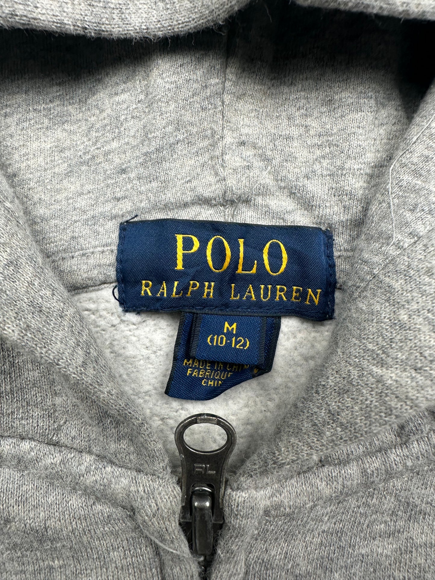 Polo Ralph Lauren Sweatjacke Kinder Größe M Grau Kapuzenjacke Vintage Y2K Retro