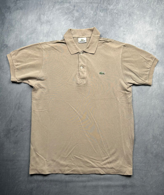 Lacoste Herren Poloshirt T-Shirt Gr. 3/S Vintage Y2K Sandfarben