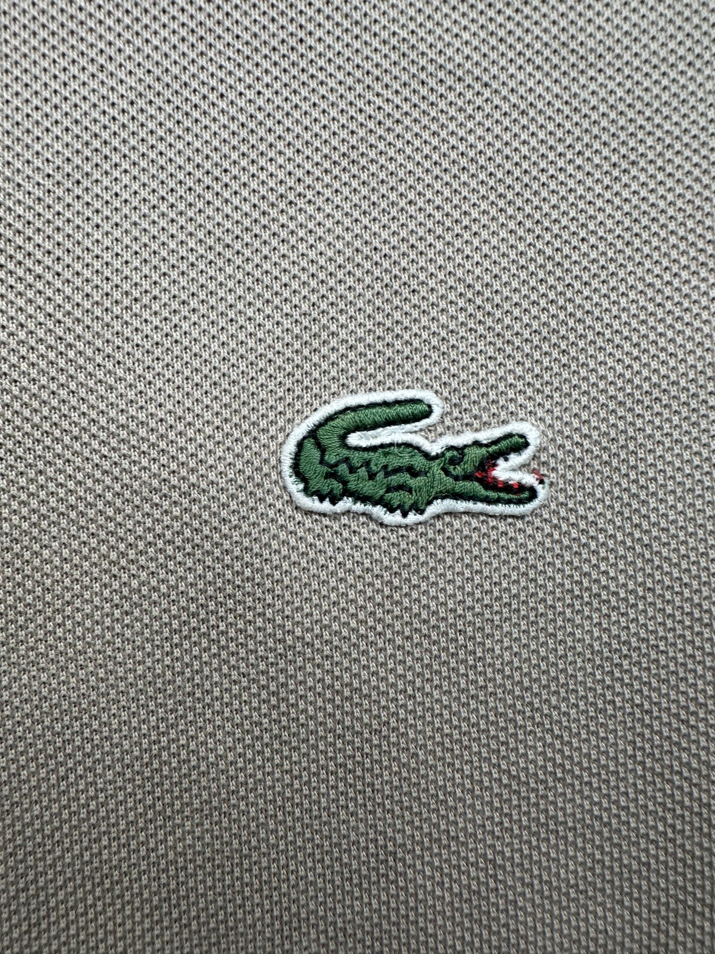 Lacoste Herren Poloshirt T-Shirt Gr. 3/S Vintage Y2K Sandfarben