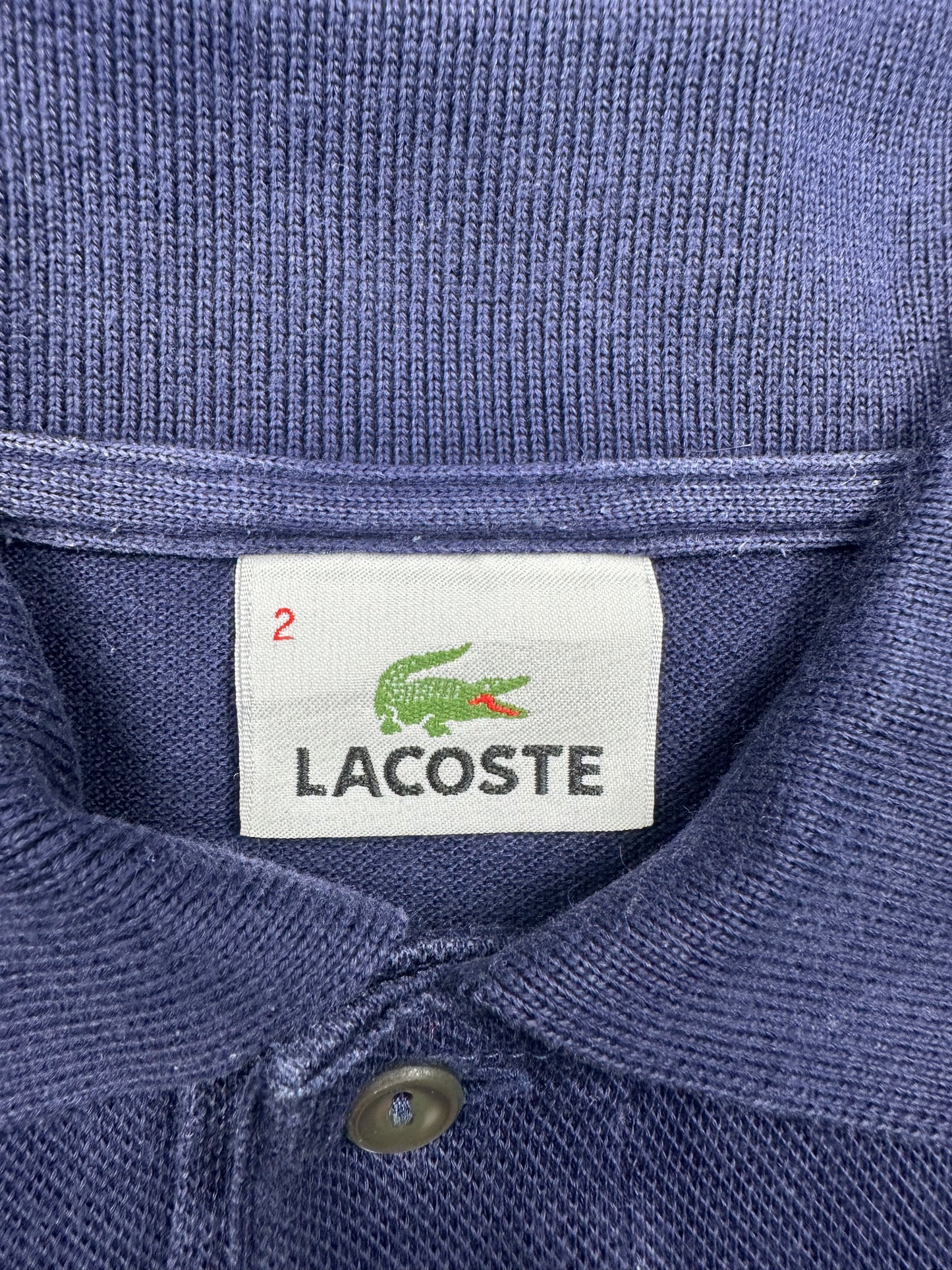 Lacoste Herren Poloshirt T-Shirt Gr. 2/XS Vintage Y2K marineblau