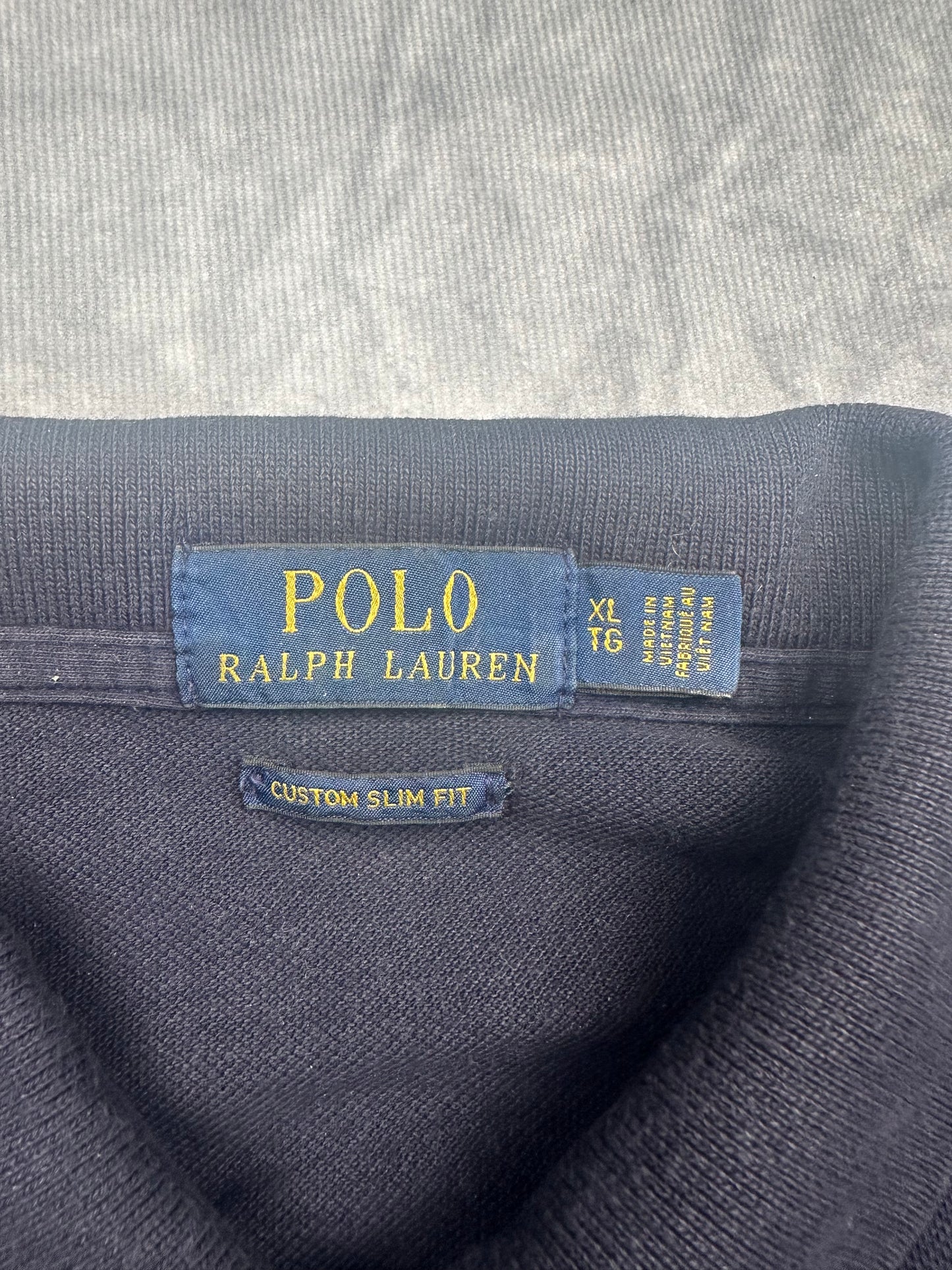 Polo Ralph Lauren Big Pony Poloshirt T-Shirt Herren Gr. XL Vintage Y2K Blau