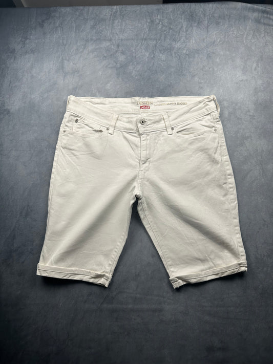Denizen Levi's Damen Jeans Shorts W32 weiß kurze Hose Modern Skinny Denim