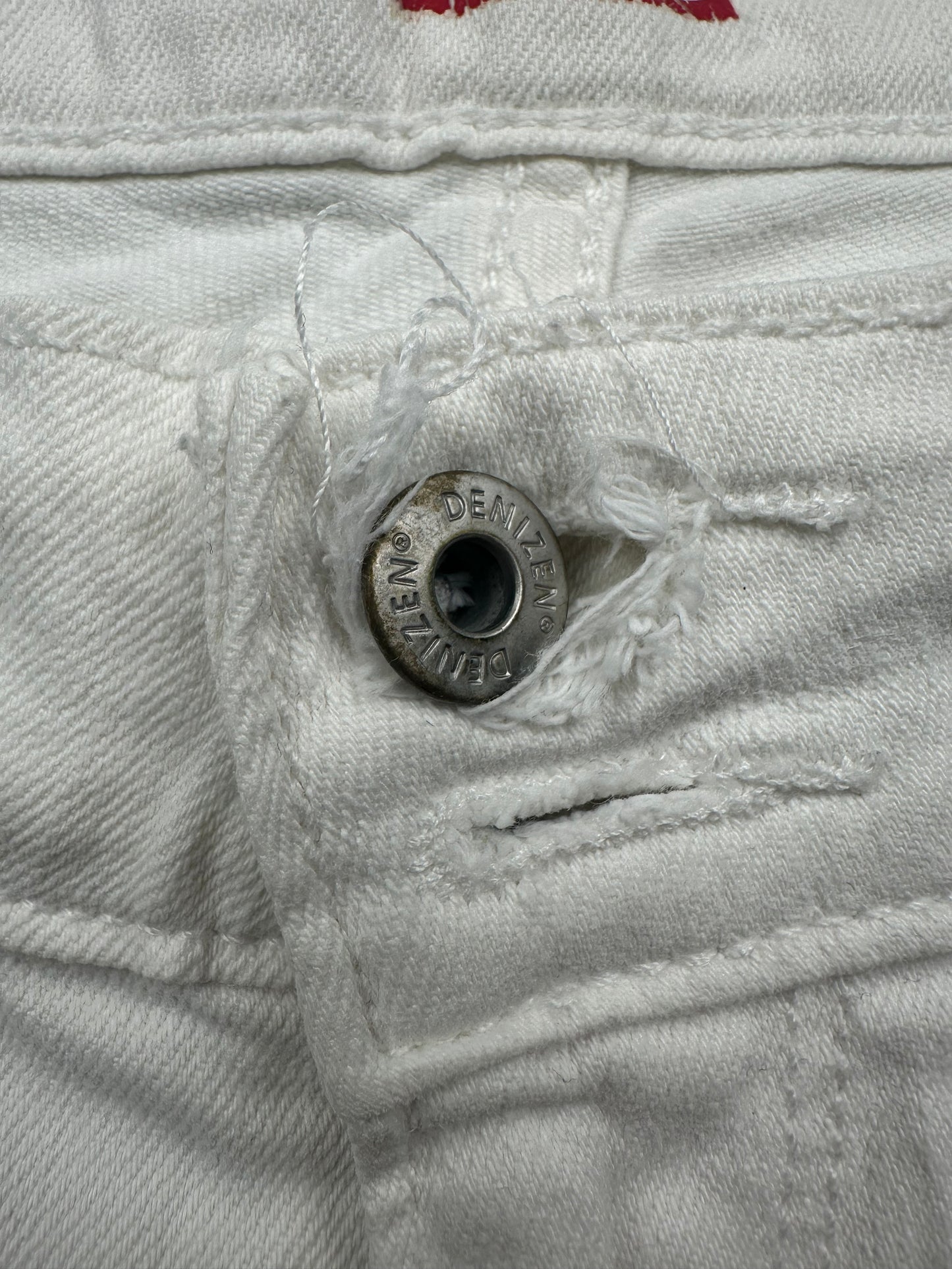 Denizen Levi's Damen Jeans Shorts W32 weiß kurze Hose Modern Skinny Denim