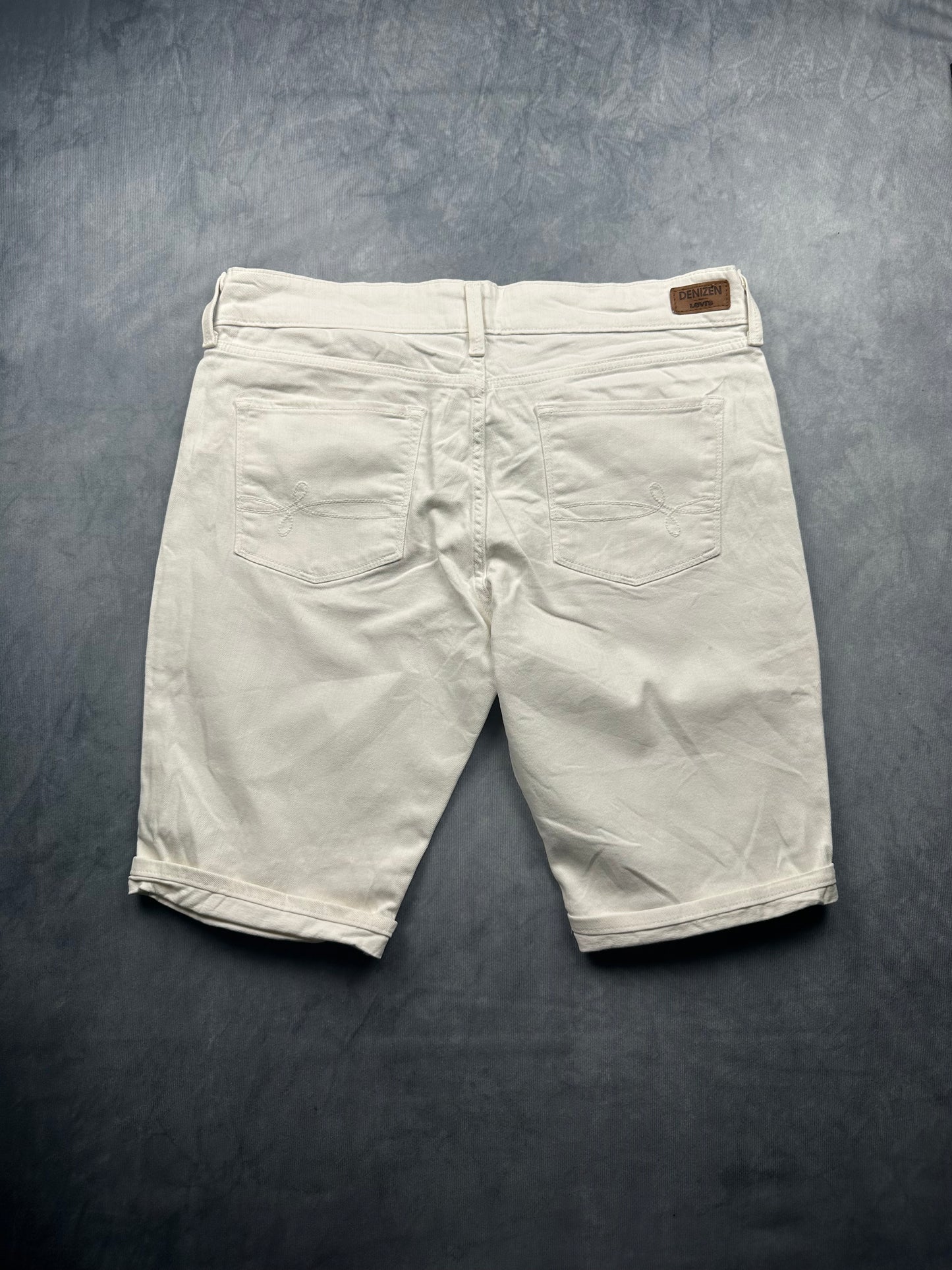 Denizen Levi's Damen Jeans Shorts W32 weiß kurze Hose Modern Skinny Denim