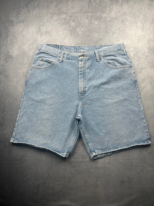 Vintage Wrangler Herren Jeans Shorts Gr. W38 Blau Kurze Hose Relaxed Retro Denim