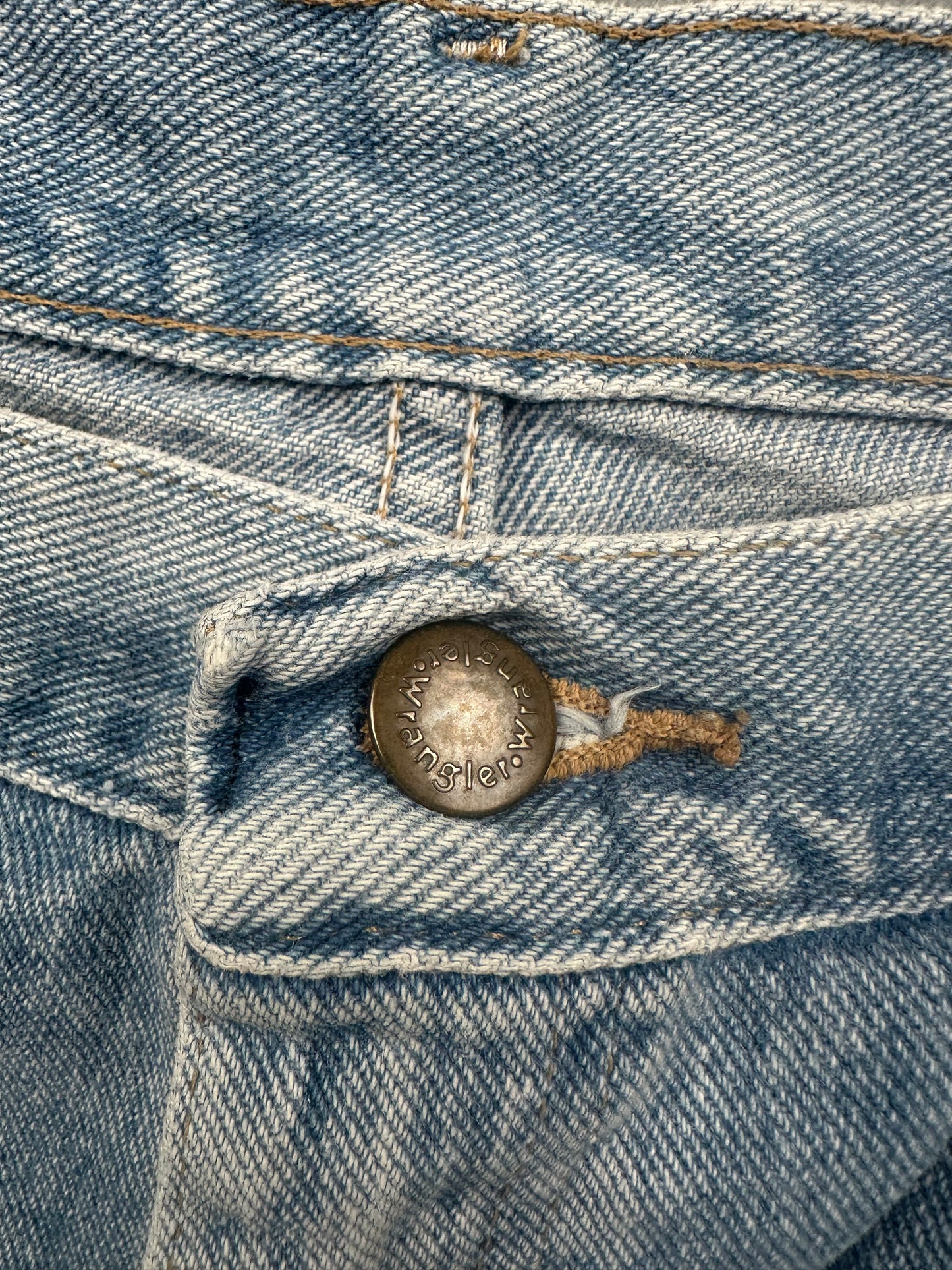 Vintage Wrangler Herren Jeans Shorts Gr. W38 Blau Kurze Hose Relaxed Retro Denim