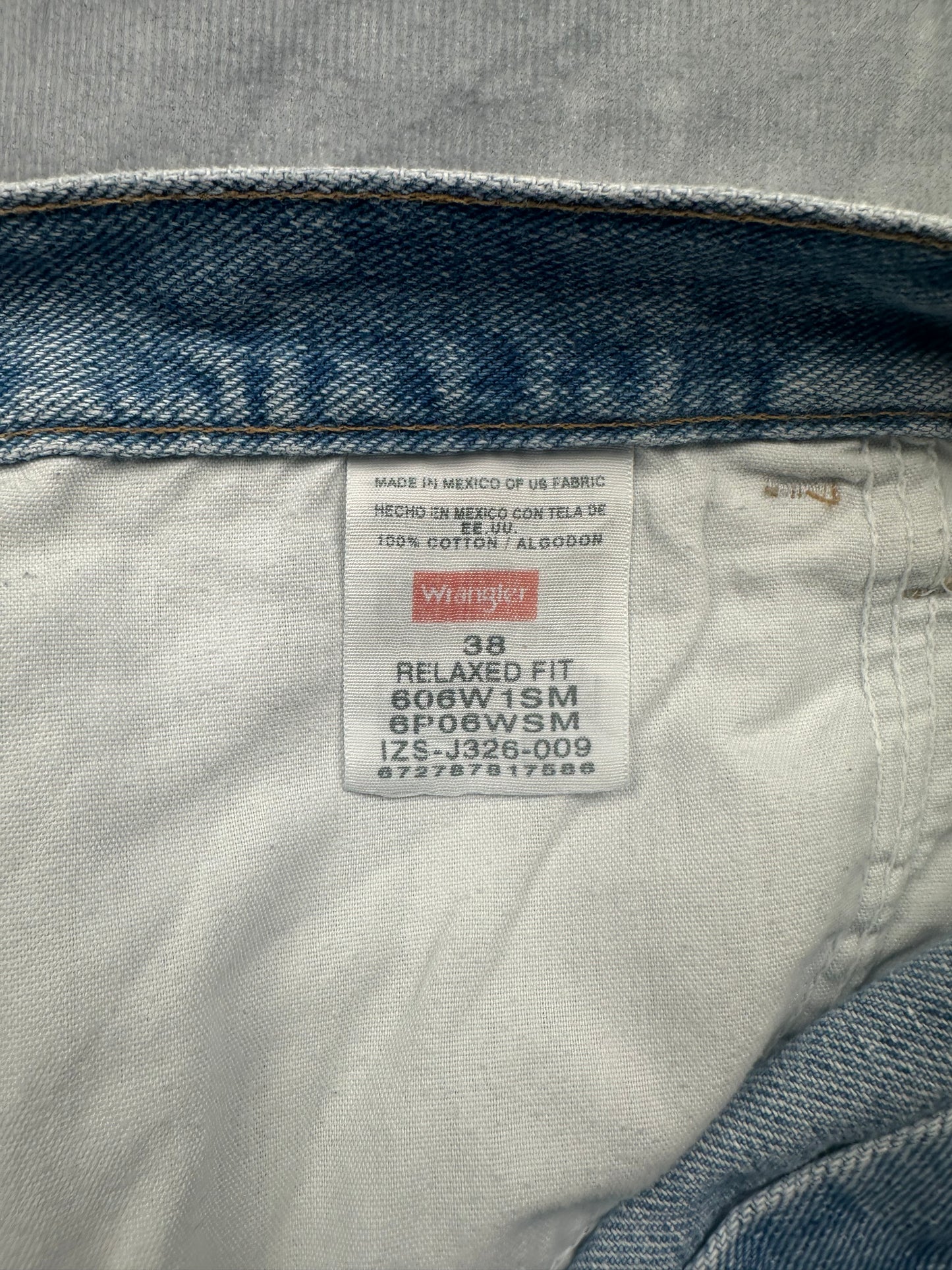 Vintage Wrangler Herren Jeans Shorts Gr. W38 Blau Kurze Hose Relaxed Retro Denim