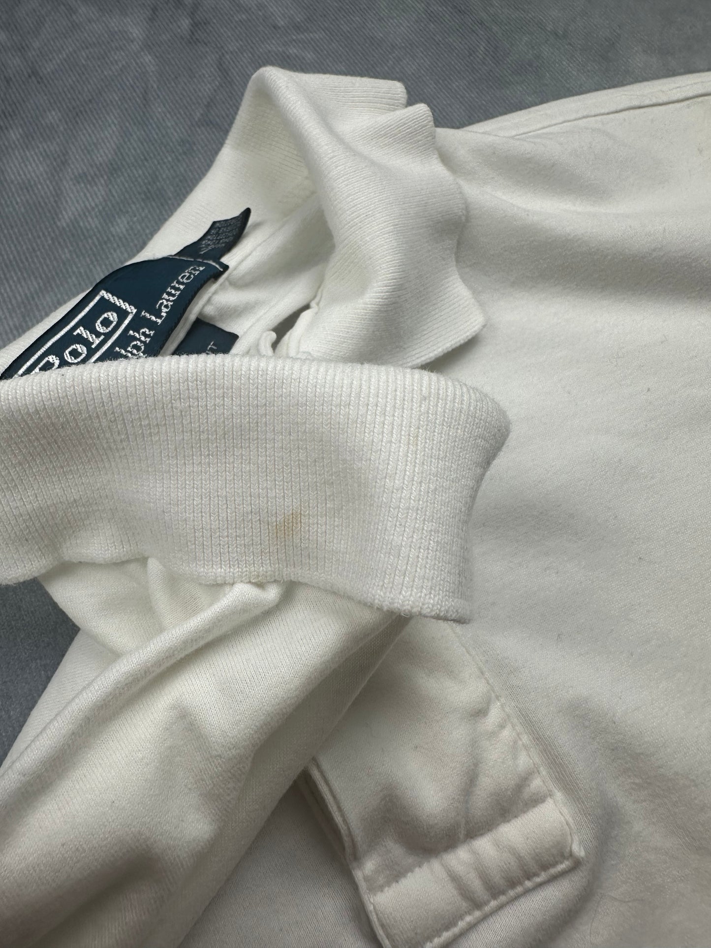 Polo Ralph Lauren Poloshirt T-Shirt Herren Gr. L Vintage Y2K Weiß