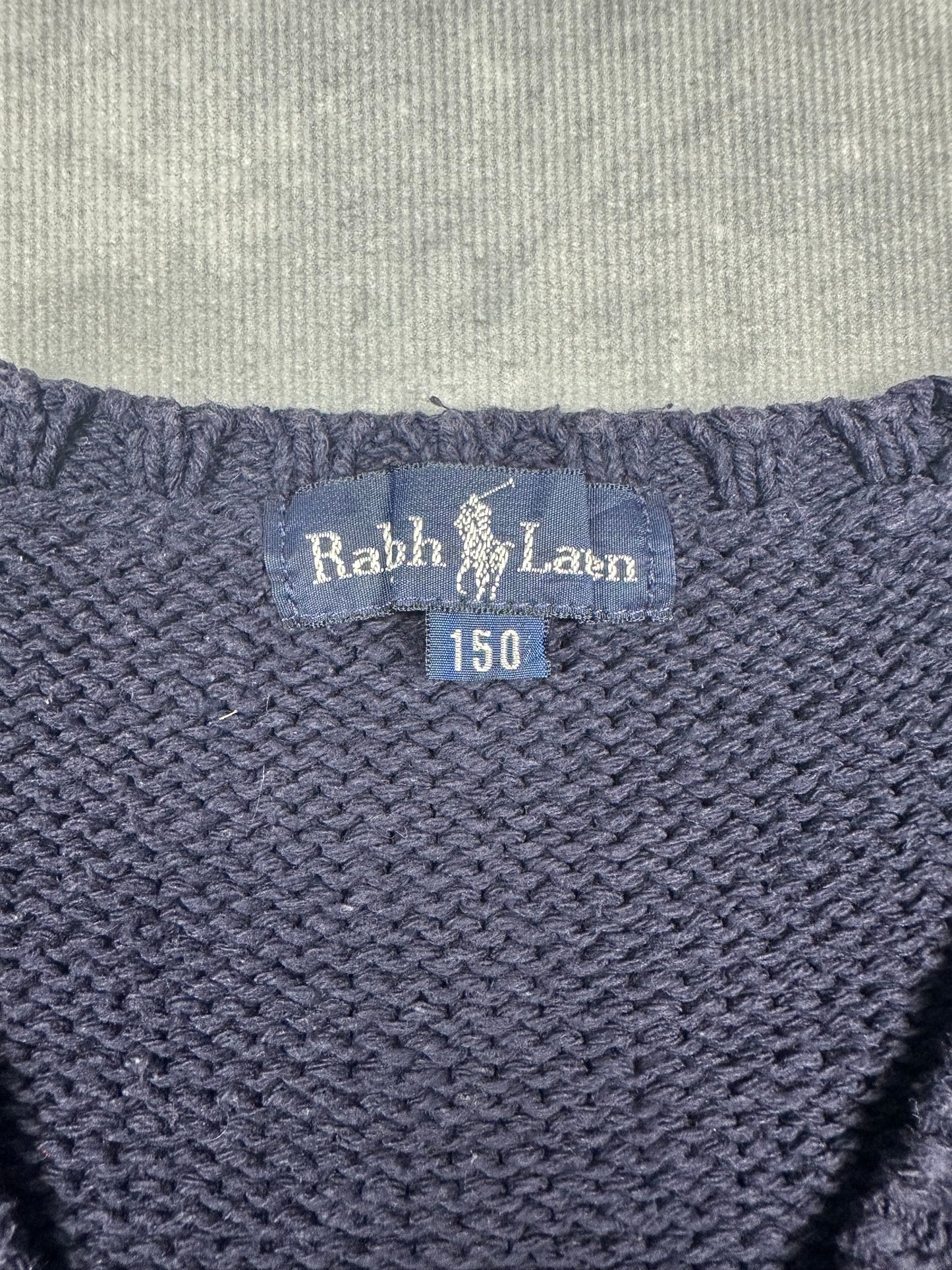 POLO Ralph Lauren Strick Pullunder Weste blau Kinder-Gr. M/L (150) Vintage