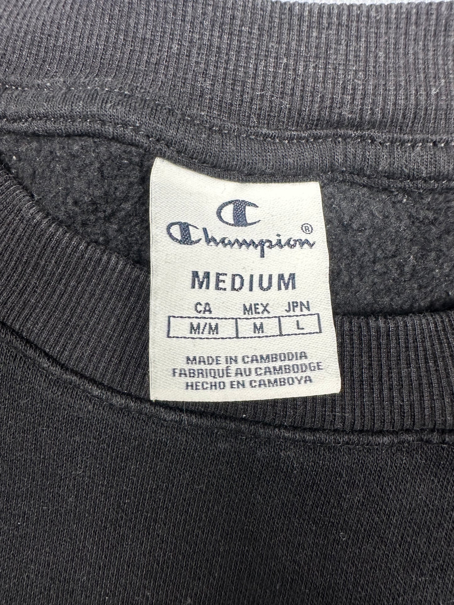 Champion Long Sleeve Pullover Größe M Langarmshirt schwarz