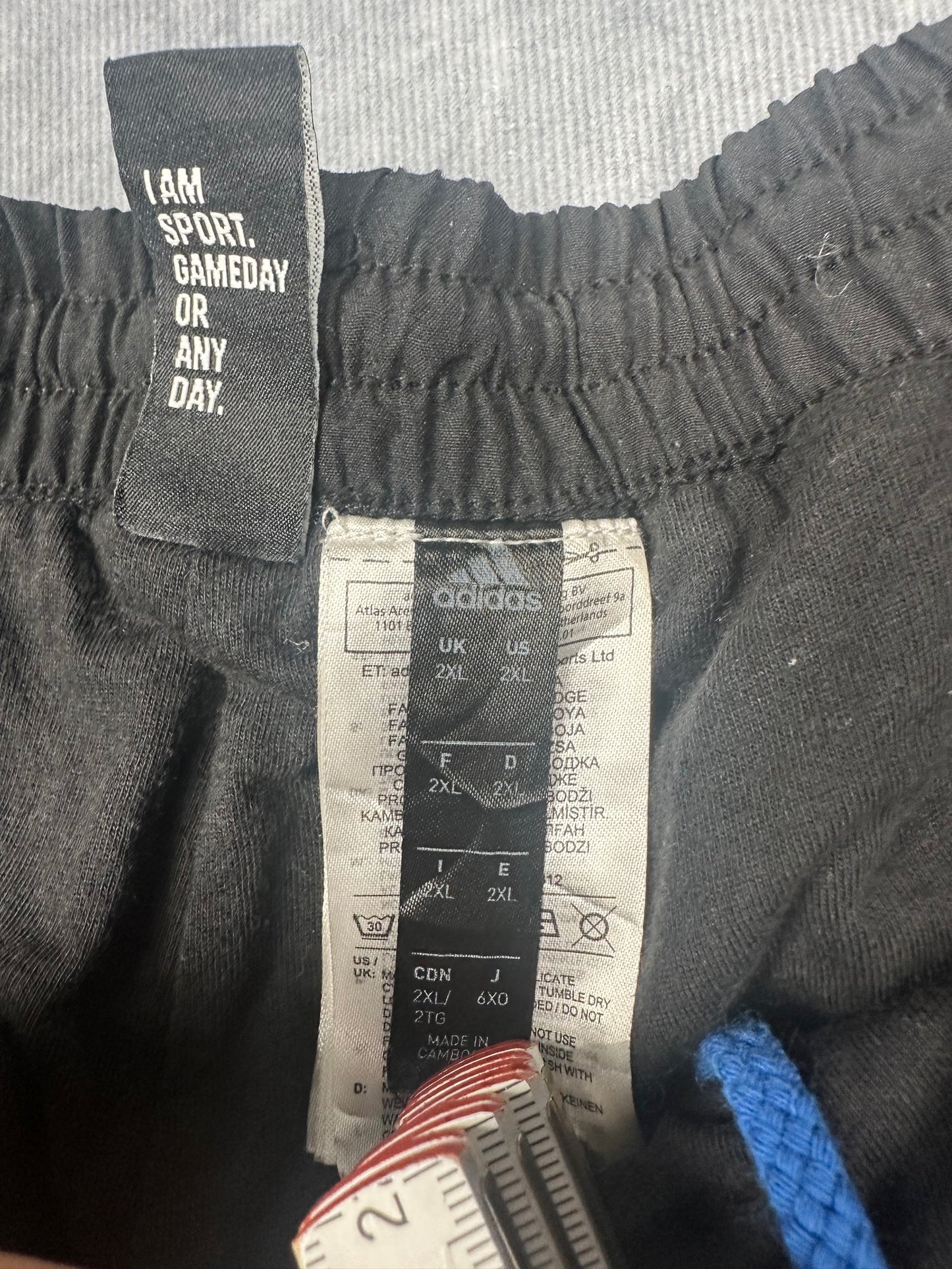 Adidas Track Pants / Jogginghose / Trainingshose Y2K Gr. XXL Schwarz Open Leg